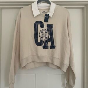 Hollister girls university collared sweatshirt